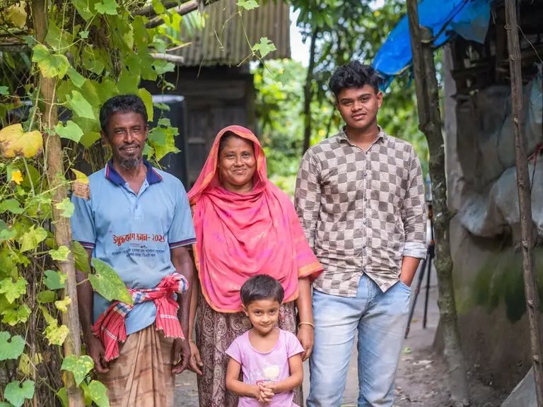 Obayedul with his family, Bangladesh, 43130