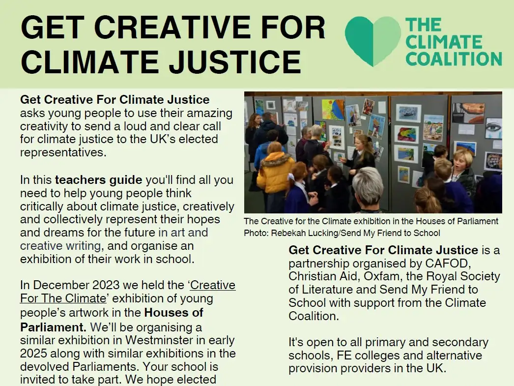 Get creative for climate justice guide